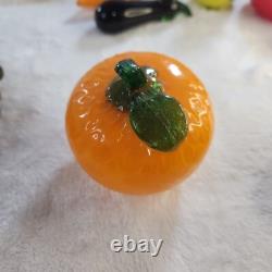 Vintage Murano Style Art Glass Hand-Blown Fruit & Vegetables lot of 26