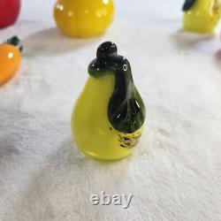 Vintage Murano Style Art Glass Hand-Blown Fruit & Vegetables lot of 26