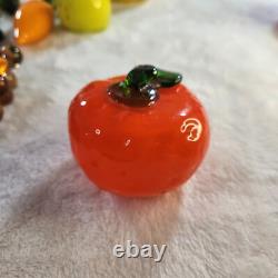Vintage Murano Style Art Glass Hand-Blown Fruit & Vegetables lot of 26