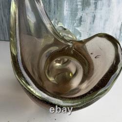 Vintage Murano Style Art Glass Sculpture Abstract Horn/Conch Shape Hand Blown