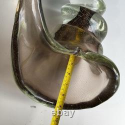 Vintage Murano Style Art Glass Sculpture Abstract Horn/Conch Shape Hand Blown