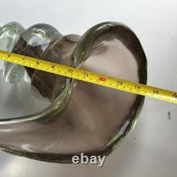 Vintage Murano Style Art Glass Sculpture Abstract Horn/Conch Shape Hand Blown