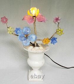 Vintage Murano Style Glass Flower Lamp