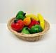 Vintage Murano Style Hand Blown Art Glass Fruit And Vegetable With Basket 18 pc