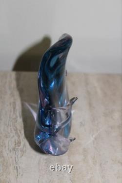 Vintage Murano Style Hand Blown Glass Fish Sculpture By Renato Anatra