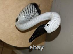 Vintage Murano Style Hand Blown Glass Swan