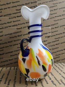 Vintage Murano Style Hand Blown Glass Vase