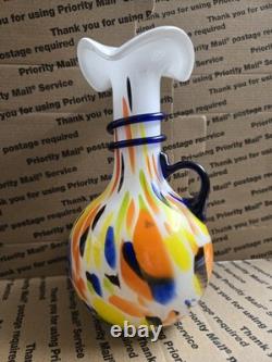 Vintage Murano Style Hand Blown Glass Vase
