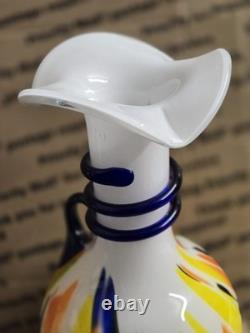 Vintage Murano Style Hand Blown Glass Vase