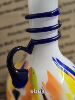 Vintage Murano Style Hand Blown Glass Vase