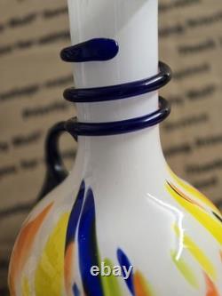 Vintage Murano Style Hand Blown Glass Vase