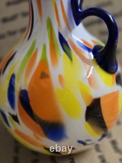 Vintage Murano Style Hand Blown Glass Vase