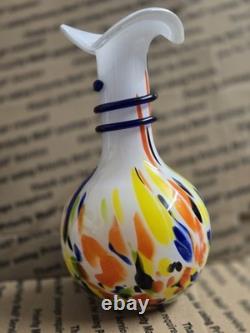 Vintage Murano Style Hand Blown Glass Vase