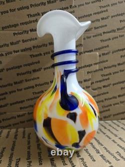 Vintage Murano Style Hand Blown Glass Vase