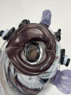 Vintage Murano Style Hand Blown Large Fish Vase Sculpture Art Glass