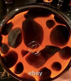 Vintage Murano Style Hand Blown Tortoiseshell Leopard Art Glass 7 Pc Set