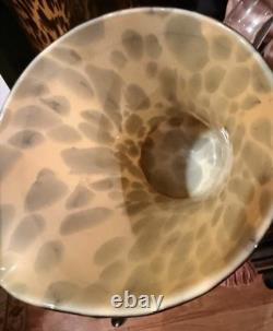 Vintage Murano Style Hand Blown Tortoiseshell Leopard Art Glass 7 Pc Set