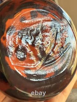 Vintage Murano Style Hand Blown Tortoiseshell Leopard Art Glass 7 Pc Set