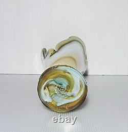 Vintage Murano Style Hand Blown Vase Beach- Wave Break Inspiration