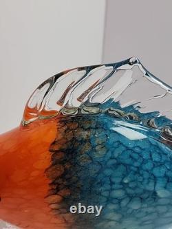 Vintage Murano Style Large Hand Blown Art Glass Fish Sculpture 7 x 11.5