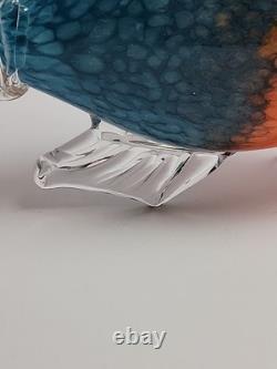 Vintage Murano Style Large Hand Blown Art Glass Fish Sculpture 7 x 11.5
