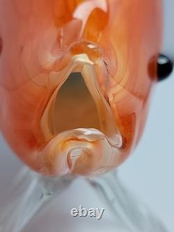 Vintage Murano Style Large Hand Blown Art Glass Fish Sculpture 7 x 11.5