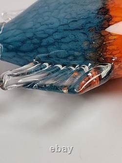 Vintage Murano Style Large Hand Blown Art Glass Fish Sculpture 7 x 11.5