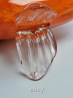 Vintage Murano Style Large Hand Blown Art Glass Fish Sculpture 7 x 11.5