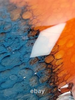 Vintage Murano Style Large Hand Blown Art Glass Fish Sculpture 7 x 11.5