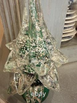 Vintage Murano Venetian Art Glass Christmas Tree Hand Blown Foil 9