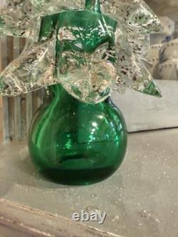 Vintage Murano Venetian Art Glass Christmas Tree Hand Blown Foil 9