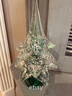 Vintage Murano Venetian Art Glass Christmas Tree Hand Blown Foil 9