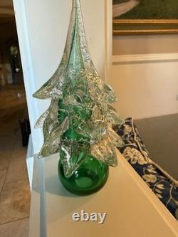 Vintage Murano Venetian Art Glass Christmas Tree Hand Blown Foil 9