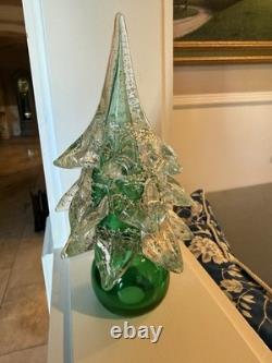 Vintage Murano Venetian Art Glass Christmas Tree Hand Blown Foil 9