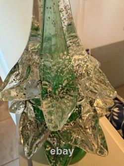 Vintage Murano Venetian Art Glass Christmas Tree Hand Blown Foil 9