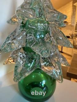 Vintage Murano Venetian Art Glass Christmas Tree Hand Blown Foil 9