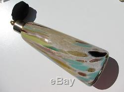 Vintage Murano Venetian Aventurine Hand Blown Art Glass Perfume Atomizer Bottle