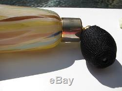 Vintage Murano Venetian Aventurine Hand Blown Art Glass Perfume Atomizer Bottle