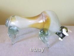 Vintage Murano Venice Italy Hand Blown Art Glass Mid-century Bull Figure