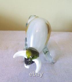 Vintage Murano Venice Italy Hand Blown Art Glass Mid-century Bull Figure