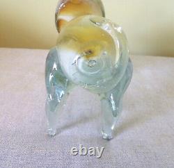 Vintage Murano Venice Italy Hand Blown Art Glass Mid-century Bull Figure