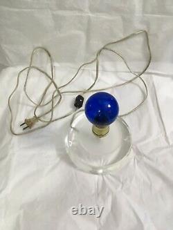 Vintage Murano Vetri Italian Glass Balloon Lamp White Swirl Art Glass