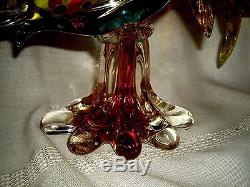 Vintage Murano Vinini Italian Hand Blown Colorful Art Glass Large Dolphin Fish