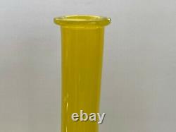 Vintage Murano Yellow Blown Glass Bottle Vase