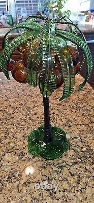 Vintage Murano hand Blown glass palm tree with coconuts 1960s 15