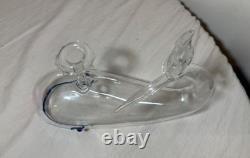 Vintage Murano hand blown glass whale fish liquor wine decanter bottle sculpture