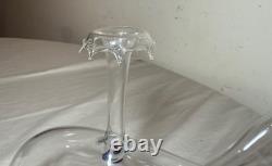 Vintage Murano hand blown glass whale fish liquor wine decanter bottle sculpture