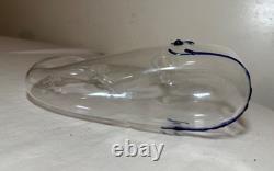 Vintage Murano hand blown glass whale fish liquor wine decanter bottle sculpture