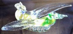 Vintage Old Italy Italian Elegant Art Glass Murano Birds Figural Bird Statue