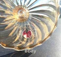 Vintage Parise Vetro Venetian Italian Murano Hand blown Wine Glasses Set Of 2